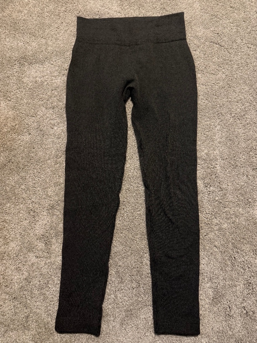 Charcoal ribbed leggings